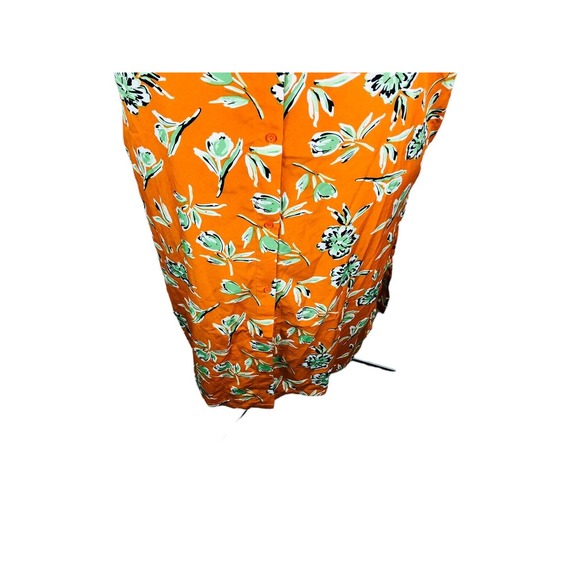 1290 Women s sz 2XL collared shirt dress long floral Hawaiian button front - Picture 3 of 10